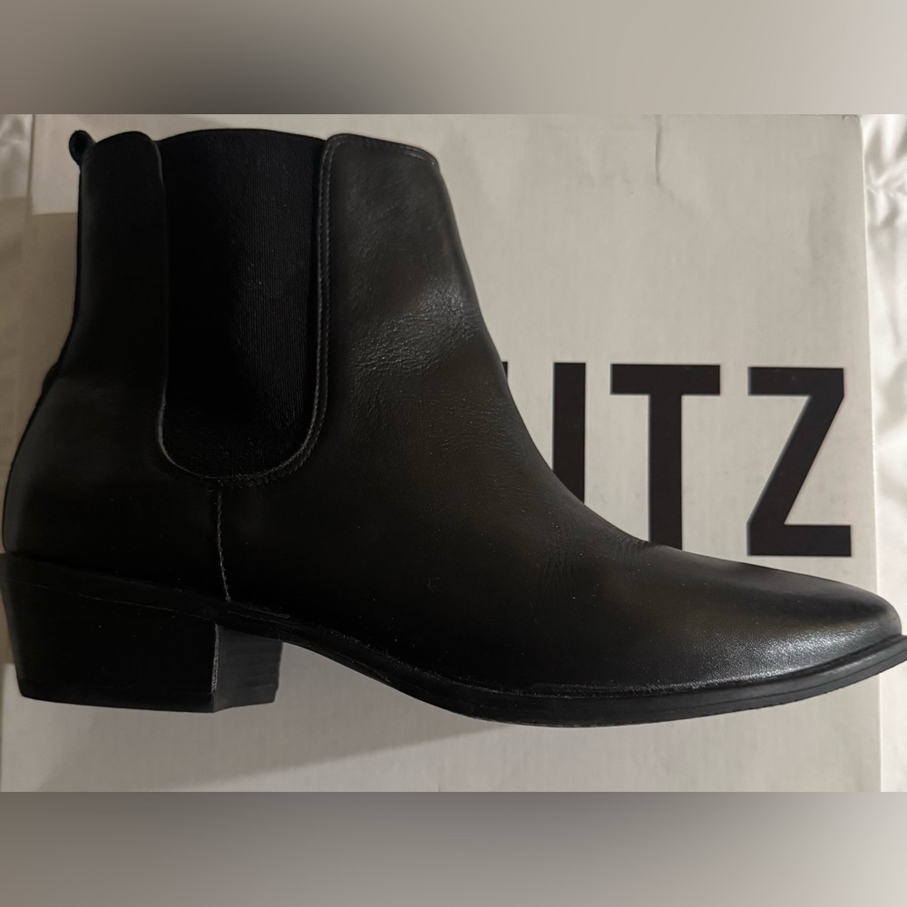 SCHUTZ Nidi Chelsea Leather Boot, Black, Size 8.5